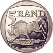 5 Rand Nelson Mandela, South Africa, 2000 reverse image
