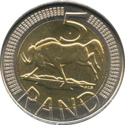 5 Rand South Africa - Aforika Borwa reverse image