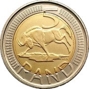 5 Rand Ningizimu Afrika - Afurika Tshipembe, South Africa, 2015 reverse image