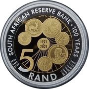 5 Rand South African Reserve Bank, South Africa, 2021 reverse image
