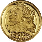 10 Rand - ⅒ Ounce Natura - Lion obverse image