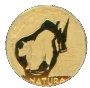 10 Rand - ⅒ Ounce Natura - White Rhino, South Africa, 2009 reverse image