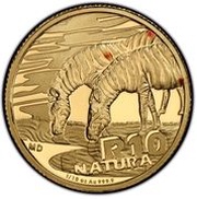 10 Rand - ⅒ Ounce Natura - Zebra reverse image