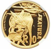 10 Rand - ⅒ Ounce Natura - Jackal reverse image