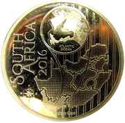 10 Rand Cape Rockjumper - colourized obverse image