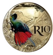 10 Rand Purple-creasted Turaco - Colourized, South Africa, 2019 reverse image