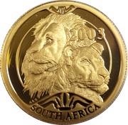 20 Rand - ¼ Ounce Natura - Lion obverse image