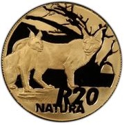 20 Rand - ¼ Ounce Natura - Caracal, South Africa, 2004 reverse image