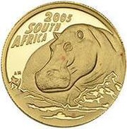 20 Rand - ¼ Ounce Natura - Hippopotamus obverse image