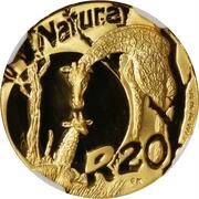 20 Rand - ¼ Ounce Natura - Giraffe, South Africa, 2006 reverse image