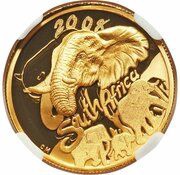 20 Rand - ¼ Ounce Natura - Elephant obverse image