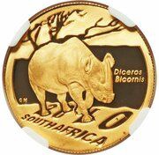 20 Rand - ¼ Ounce Natura - Black Rhino obverse image