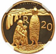 20 Rand - ¼ Ounce Natura - Meerkat, South Africa, 2011 reverse image
