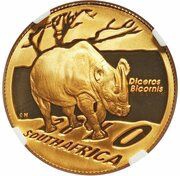 50 Rand - ½ Ounce Natura - Black Rhino obverse image