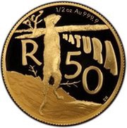 50 Rand - ½ Ounce Natura - Meerkat, South Africa, 2011 reverse image