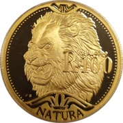 100 Rand - 1 Ounce Natura - Lion reverse image