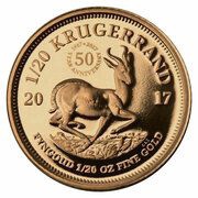 1⁄20 Ounce Krugerrand, South Africa, 2017 reverse image