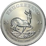 Silver Krugerrand - 1 Rand, South Africa, 2018-2024 reverse image
