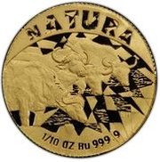 ⅒ Ounce Natura - Buffalo, South Africa, 1997 reverse image