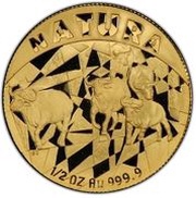½ Ounce Natura - Buffalo, South Africa, 1997 reverse image