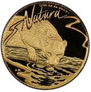 ⅒ Ounce Natura - Leopard, South Africa, 1998 reverse image