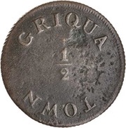 ½ 'Penny' Griqua Town reverse image