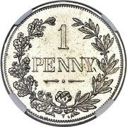 1 Penny Orange Free State, South Africa, 1888 reverse image