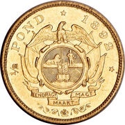 ½ Pond Zuid Afrikaansche Republiek reverse image