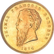 1 Pond Zuid Afrikaansche Republiek; Burgers Pond obverse image