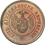 1 Penny Zuid Afrikaansche Republiek; Transvaal Pattern obverse image