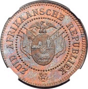 1 Penny Zuid Afrikaansche Republiek; Transvaal Mule obverse image