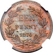 1 Penny Zuid Afrikaansche Republiek; Transvaal Mule reverse image