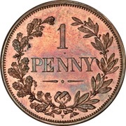 1 Penny Zuid Afrikaansche Republiek; Transvaal Pattern reverse image