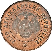 2 Pence Zuid Afrikaansche Republiek; Transvaal Pattern obverse image