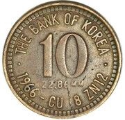 10 Won Pattern reverse image