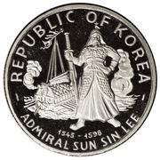 100 Won Admiral Sun Sin Lee reverse image