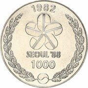 1000 Won Korean Dancers obverse image