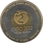 1000 Won EXPO 2012 reverse image