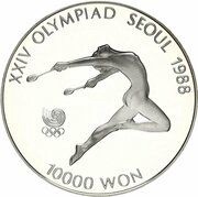 10 000 Won Gymnast reverse image