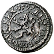 1 Maravedi - Felipe II Segovia,milled reverse image