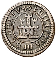 1 Maravedi - Felipe III Segovia,milled,billon obverse image
