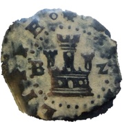 2 Maravedis - Felipe II high grade billon obverse image