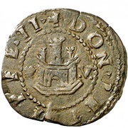 2 Maravedis - Felipe II Coruna,low grade billon obverse image