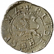 2 Maravedis - Felipe II Coruna,low grade billon reverse image
