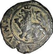 2 Maravedis - Felipe II low grade billon; latin legend, Spain, 1580-1591 reverse image