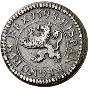 2 Maravedis - Felipe III Segovia,billon, Spain, 1598-1602 reverse image