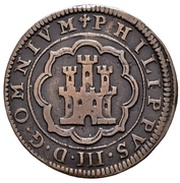 4 Maravedis - Felipe III Segovia, milled obverse image