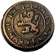 4 Maravedis - Felipe III Segovia, copper, Spain, 1602-1620 reverse image