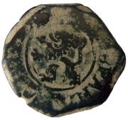 4 Maravedis - Felipe IV copper, hammered, Spain, 1621-1626 reverse image