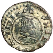 4 Maravedis - Felipe IV Trujillo,shield,bust in circle obverse image